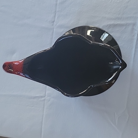 MCM black and red drip glaze vase - Picture 3 of 6